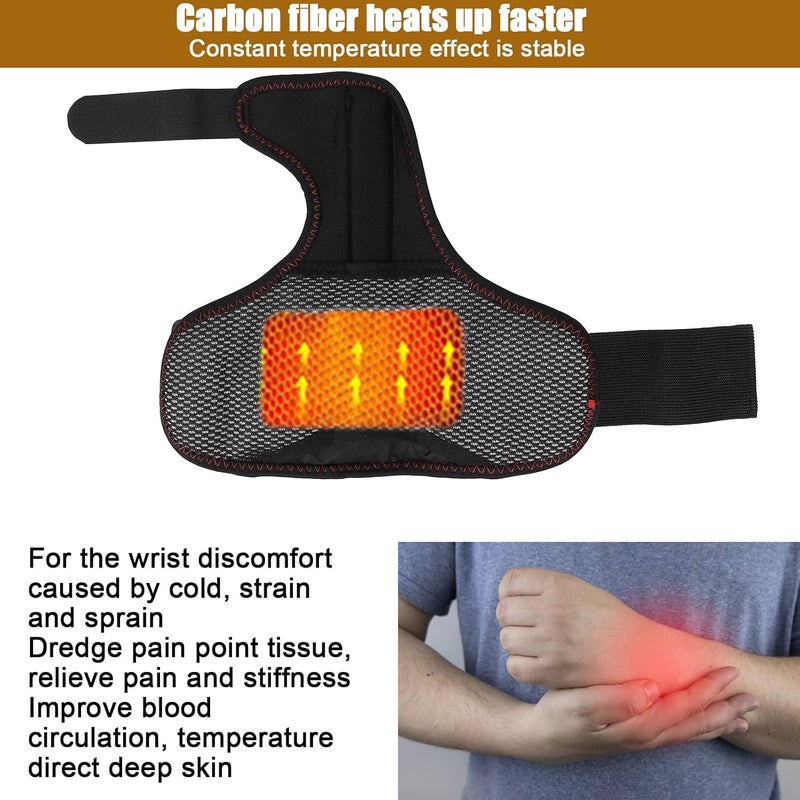 klarako Wrist Warmer Electric Heated Wrap for Hand Wrist, USB Hand & Wrist Heating Pad Wraps, Hand Wrist Thumb Heating Wrap Electric Heated Brace Hot Compress Therapy for Arthritis, Carpal Tunnel, Injuries - Image 2