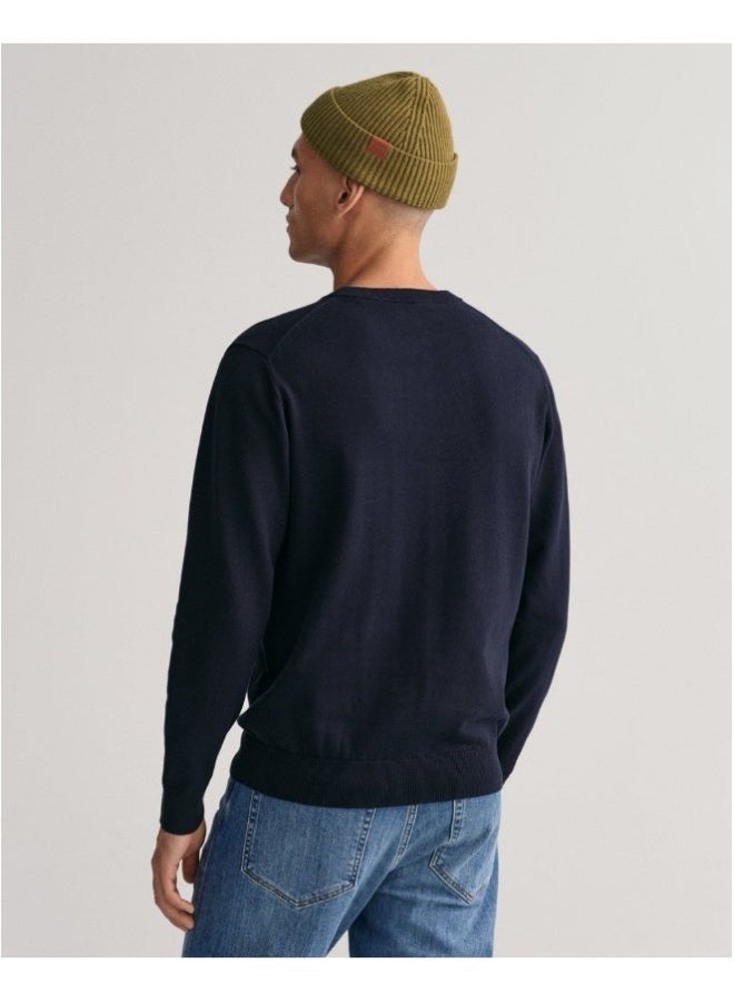 Gant Classic Cotton Crew Neck Sweater - Image 2