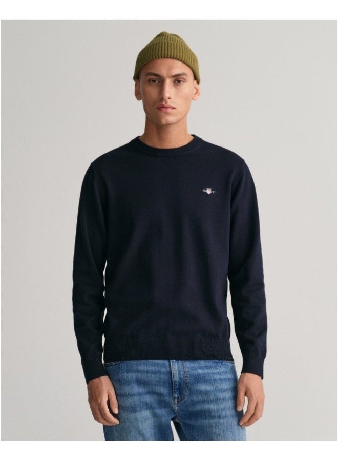 Gant Classic Cotton Crew Neck Sweater - Image 1