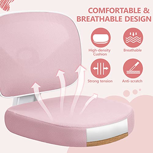 Primy Kids Desk Chair, Pink Study Chair for Boys Girls with Height Adjustable, Swivel Mesh Task Student Chairs for 4-12, Growing Teen Office Chair for Home/School/Office (Pink) - Image 4