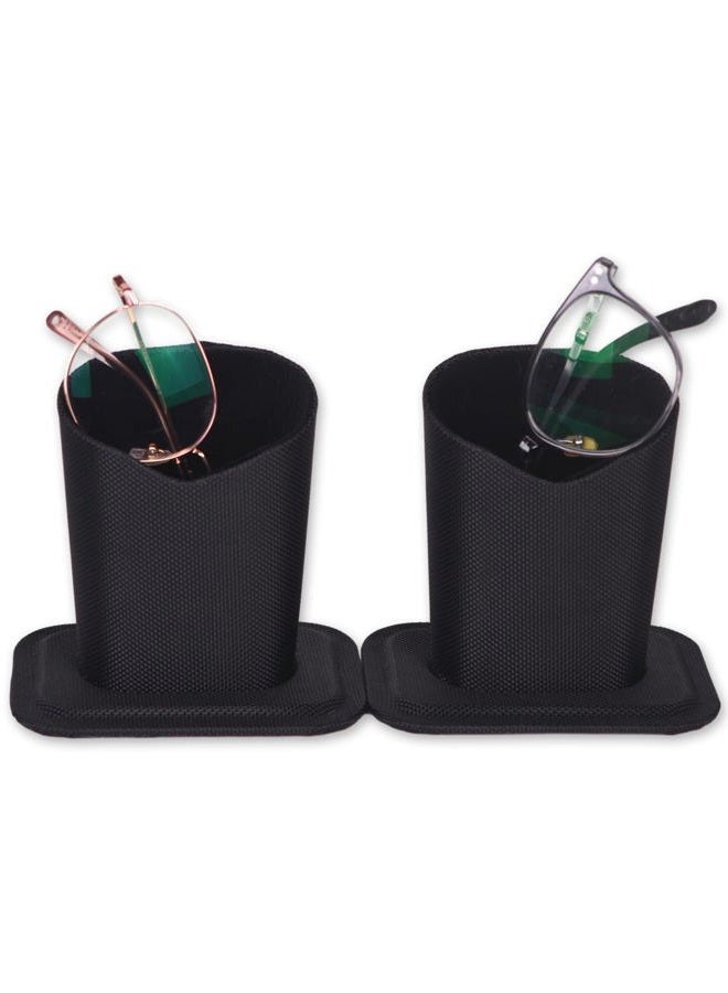 Baitaihem Pack of 2 Eyeglasses Holder Stand Protective Glasses Holder For Desks Or Nightstands 4.72"x 3.2"x 4.57" Black MH49BK - Image 1