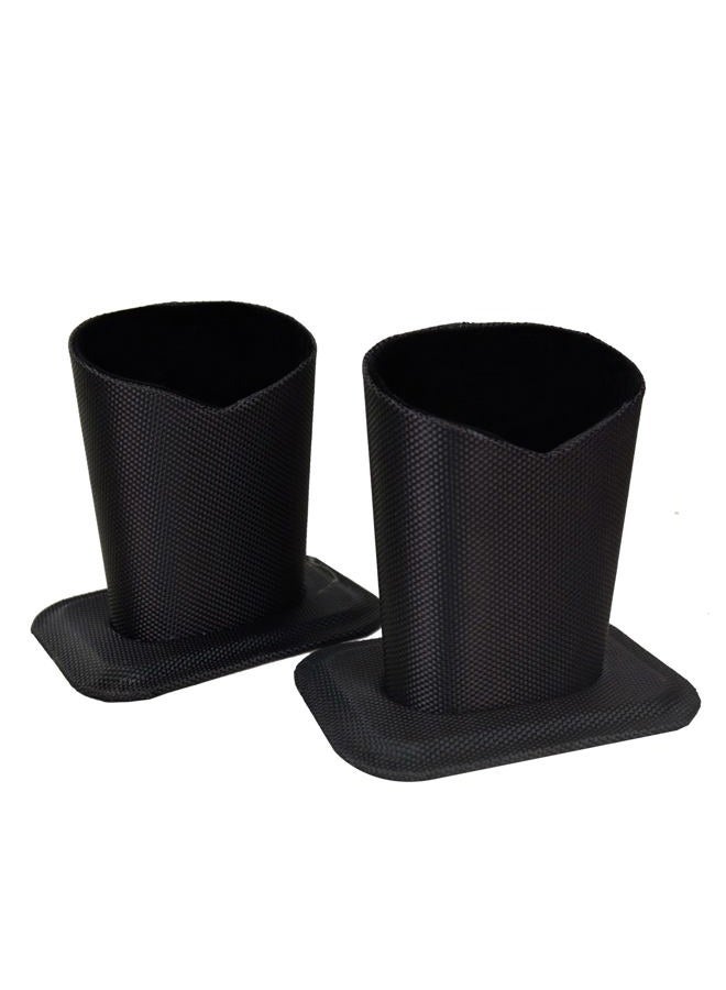 Baitaihem Pack of 2 Eyeglasses Holder Stand Protective Glasses Holder For Desks Or Nightstands 4.72"x 3.2"x 4.57" Black MH49BK - Image 2