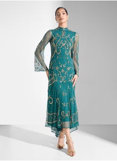 Frock and Frill Embellished Dipped Hem Dress  - Image 1