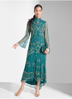 Frock and Frill Embellished Dipped Hem Dress  - Image 4