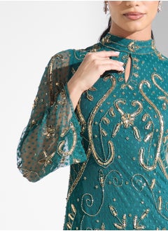 Frock and Frill Embellished Dipped Hem Dress  - Image 3