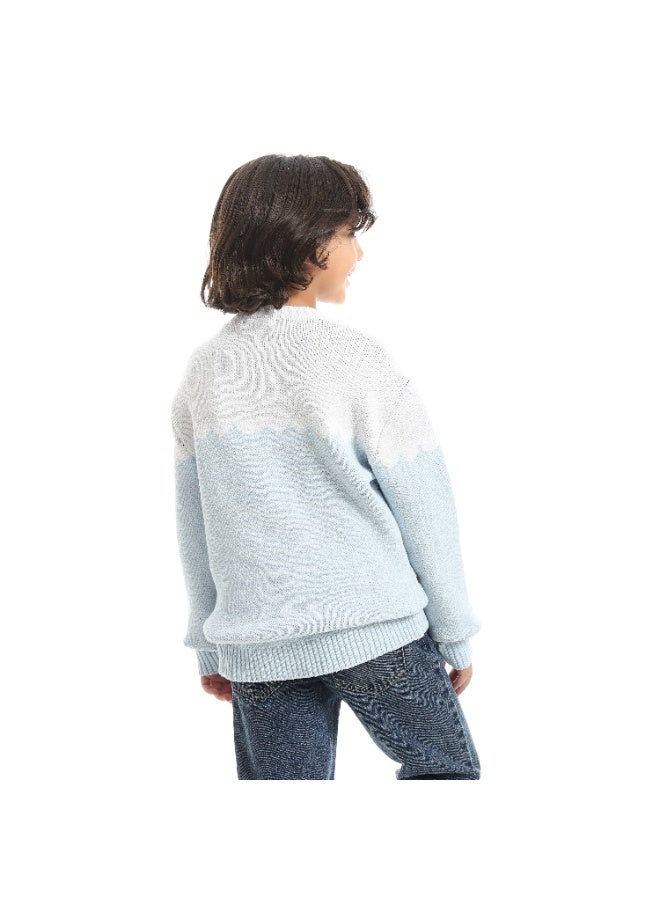 سيزار بلوفر صوف اولادي بتصميم صورة دولفين - Image 3