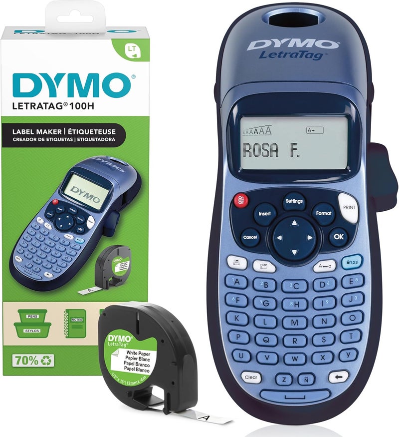 DYMO LetraTag LT-100H Handheld Label Maker with 13 Character LCD Screen - Blue - Image 1
