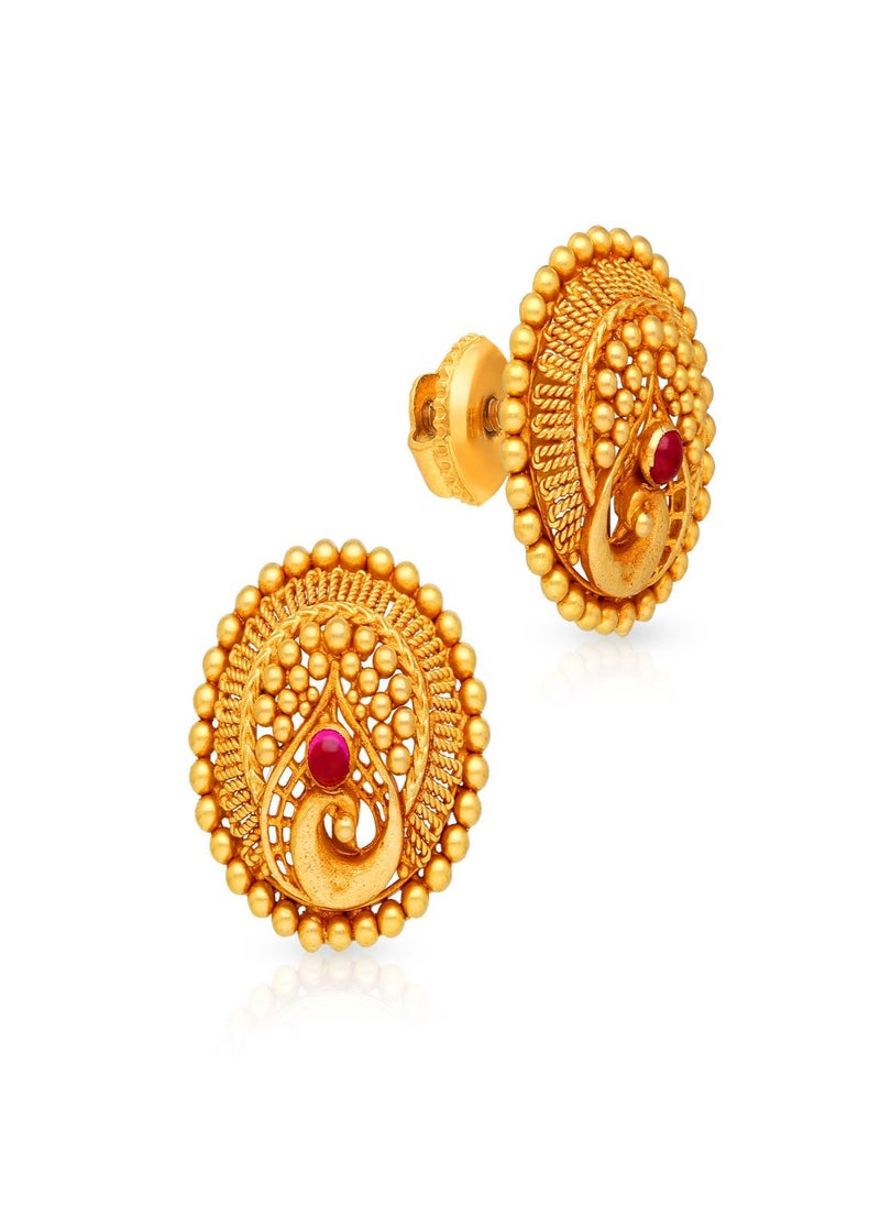Malabar Gold and Diamonds - 22 Carat 916 Purity Yellow Gold Earring EG3271273Y For Women - Image 1