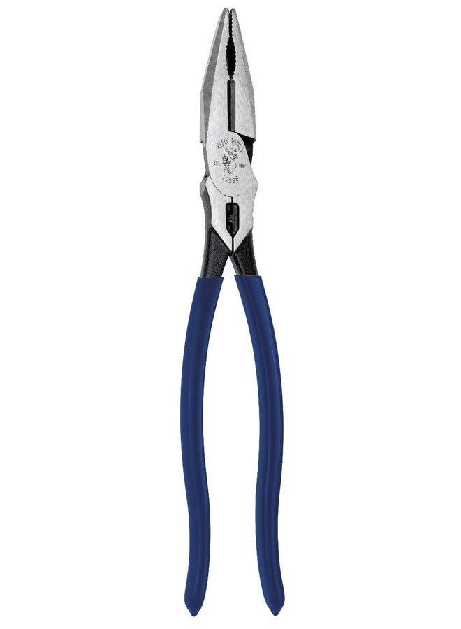 Klein Tools 12098 High Leverage Universal Lineman Combination Pliers with Crimping Die, Toothed Pipe Grip, Induction Hardened Knives, 8-Inch - Image 1
