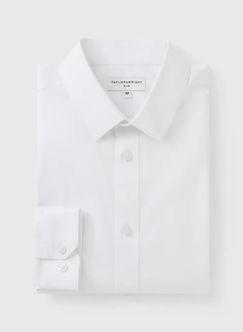 Matalan White Taylor & Wright White Performance Slim Fit Shirt for Men | Best Price UAE