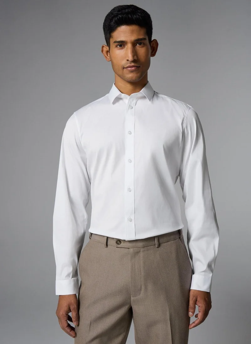 Matalan Taylor & Wright White Performance Slim Fit Shirt