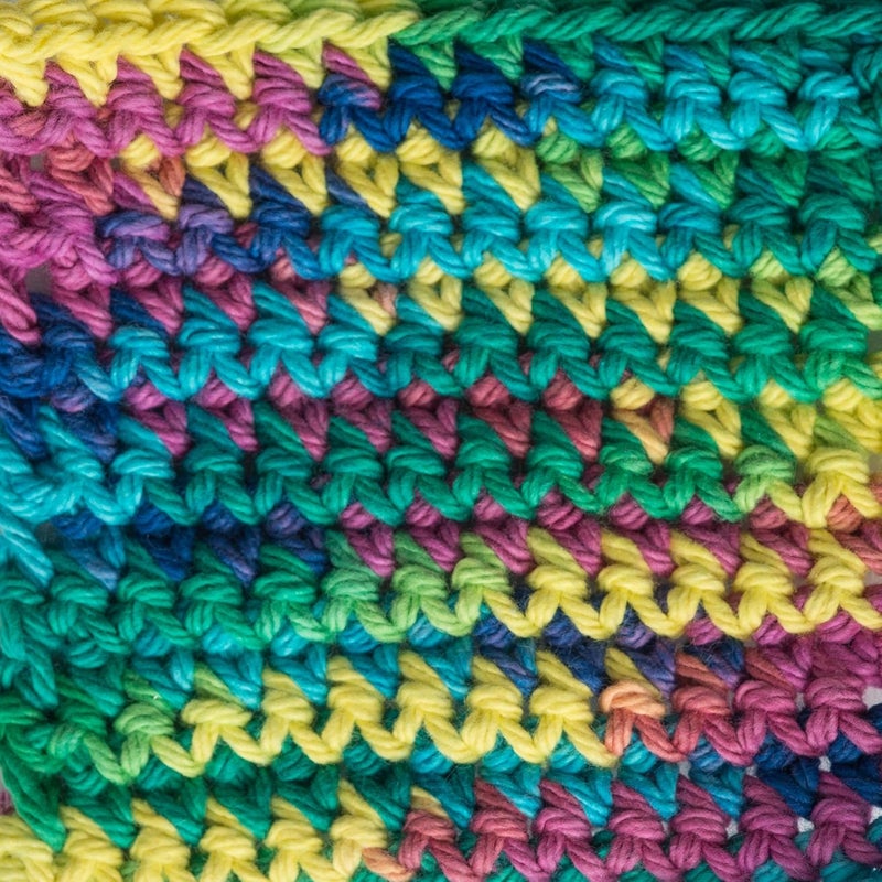 Lily Sugar 'N Cream The Original Ombre Yarn - 2 oz Medium Gauge 100% Cotton in Psychedelic Color - Image 3