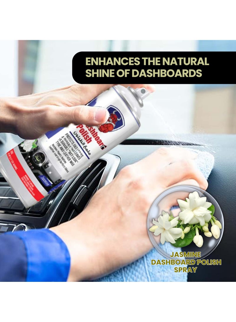 BYSON Jasmine Dashboard Polish Spray - Car Dashboard Cleaner with Glossy Shine, UV Defense, Non-Greasy Spray Polish, Dust Protection and Fresh Floral Jasmine Fragrance for Car Interior - Image 5