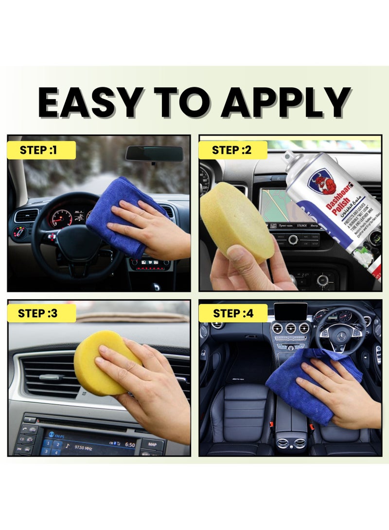 BYSON Jasmine Dashboard Polish Spray - Car Dashboard Cleaner with Glossy Shine, UV Defense, Non-Greasy Spray Polish, Dust Protection and Fresh Floral Jasmine Fragrance for Car Interior - Image 3