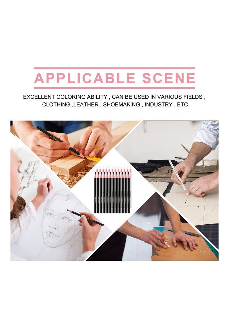 24 Pcs Versatile Peel Off Marking Pencils Suitable for Wood Fabric Metal and More Black and White Crayon Set - Image 5