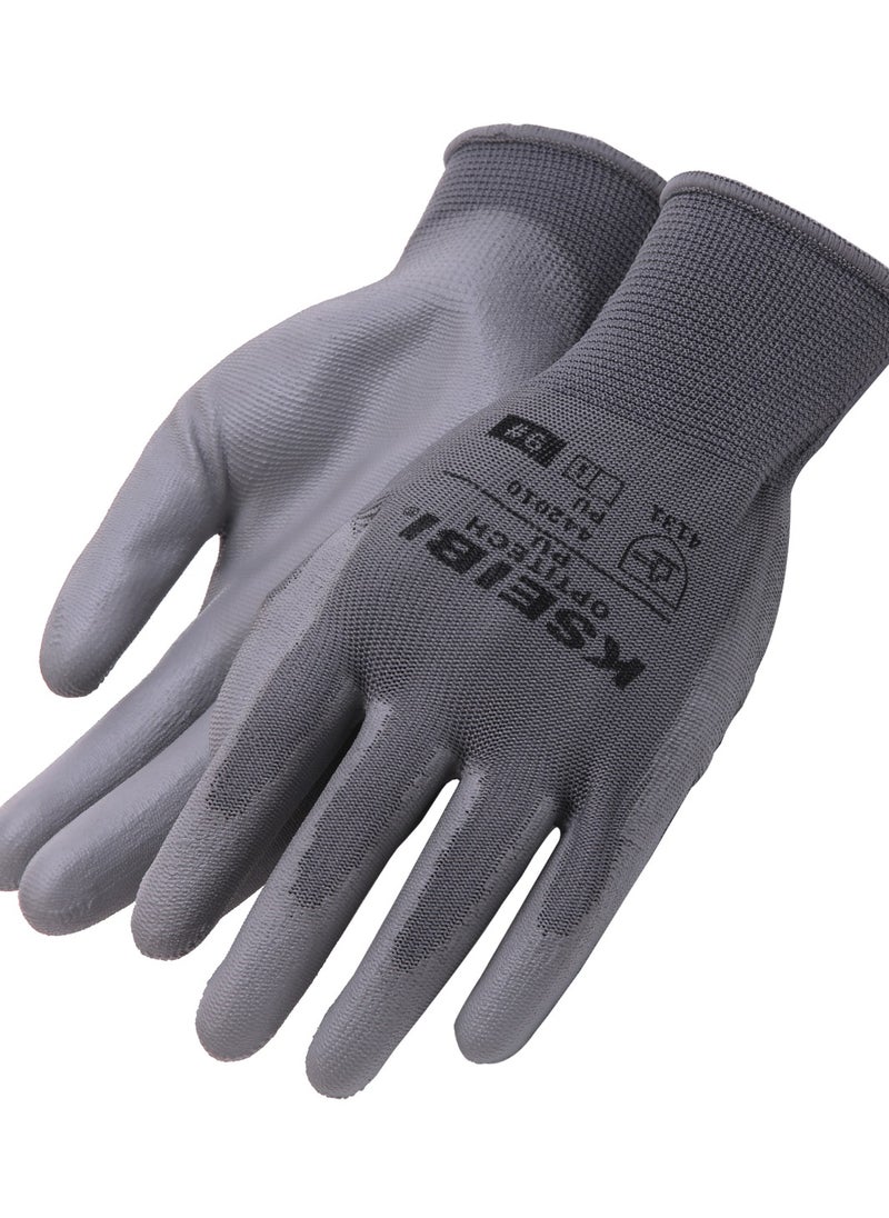 KSEIBI Pu Gloves, Polyurethane Coating, Flexible, Lightweight, Work Industrial Safety Gloves, Gardening Gloves, For Electronics Assembly, Painting Operations, Hand Protection Against Minor Cuts and Scratches  - Image 2