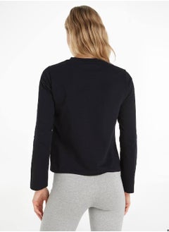 TOMMY HILFIGER Women's Long Sleeve Logo T-Shirt, Navy  - Image 3