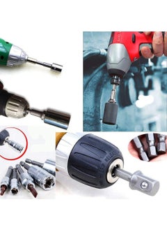 GSK Cut GSK Cut 3Piece Power Adapter Extension Bit Set Inch Hex Shank to Drive Sizes 14 38 12 CRV Quick Change Nut Socket Adapters to Use with Drill Chucks or Screw Impact Drivers  - Image 5