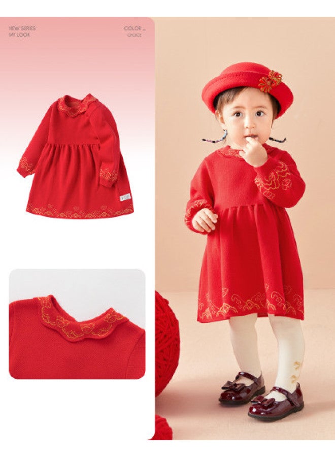 Balabala Chinese-style Baby Dress Children's Spring Outfit Princess Dress For Infants Sweet Elegant Fashionable - Image 1