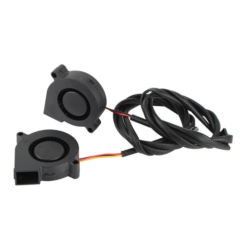 قطعتان من مروحة التبريد الشعاعية فائقة الصمت بمحمل هيدروليكي لطابعة بروسا بتصميم نفخ فعال - Image 1