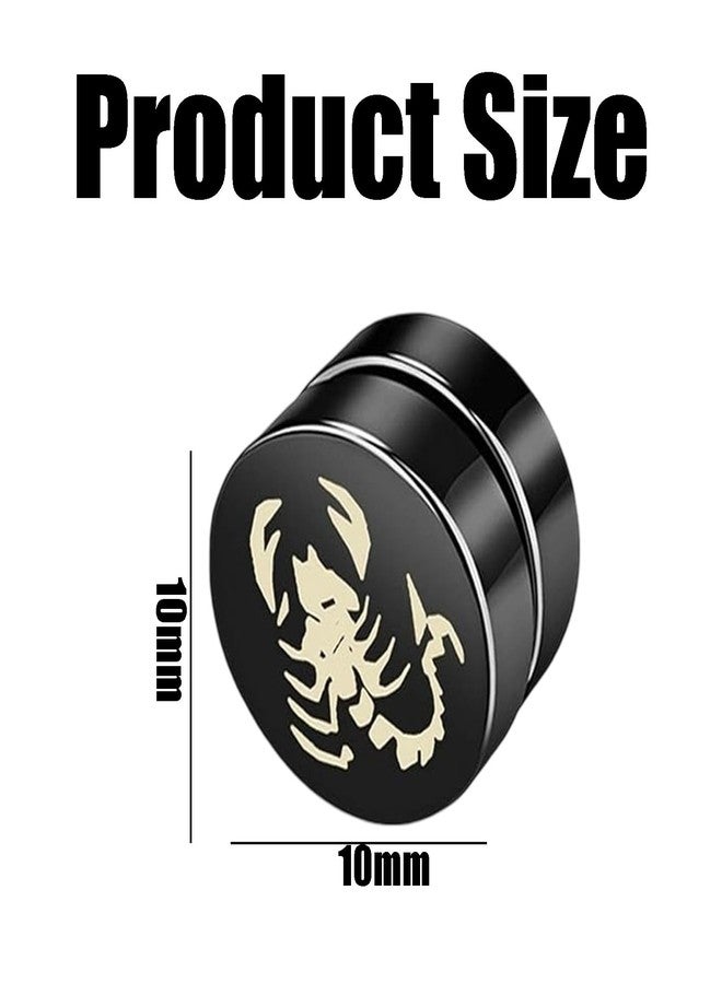 أقراط مغناطيسية للرجال، أقراط أذن بدون ثقب مناسبة للأذنين الحساسة، أقراط مغناطيسية أنيقة للرجال والفتيان، إكسسوارات أزياء للرجال والمناسبات الخاصة، معدن 10x10 مم - Image 3