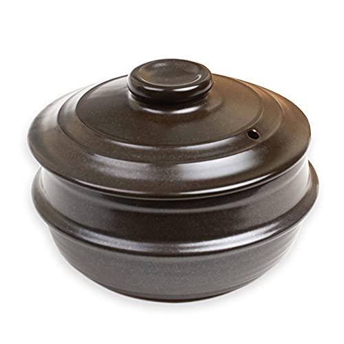 Crazy Korean Cooking Dolsot Korean Stone Bowl with Lid (No Trivet) (Size 4) - Image 1