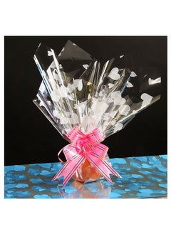 ZCM-HAPPY 50 Sheets Heart Print Gift and Bouquet Wrapping Paper 54x54cm  - Image 1