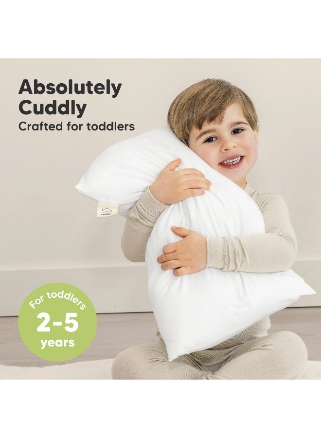 KeaBabies Cuddly Toddler Pillow with Pillowcase, Soft Toddler Pillow, Soft White - Image 5