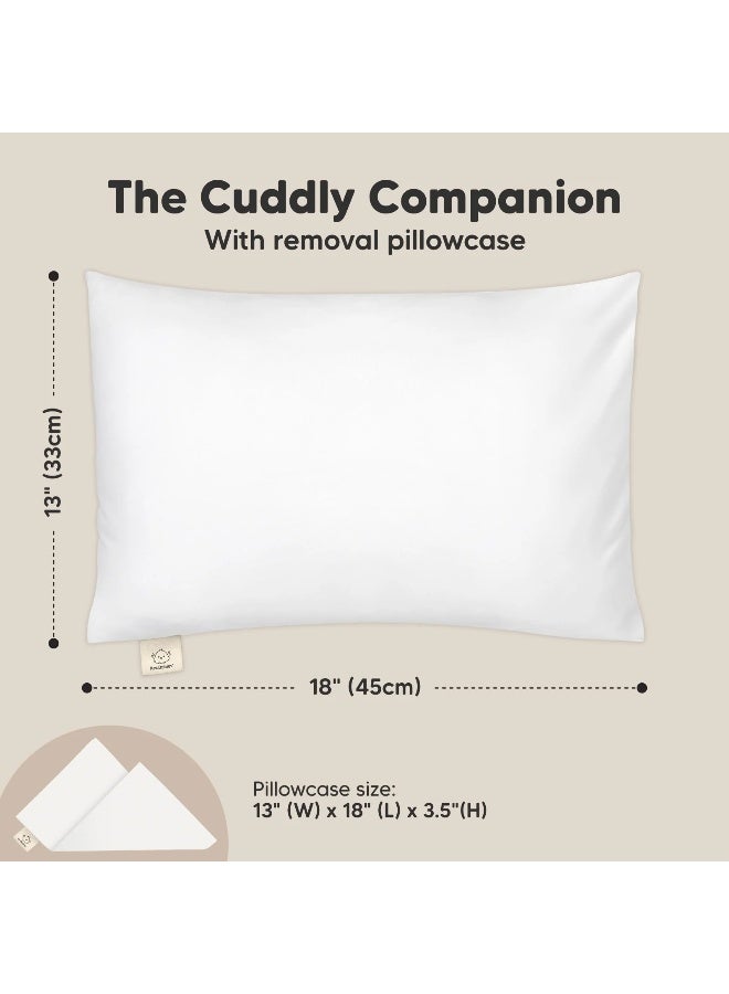 KeaBabies Cuddly Toddler Pillow with Pillowcase, Soft Toddler Pillow, Soft White - Image 2