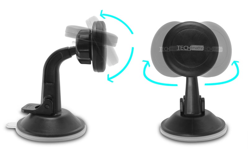 TechMatte Car Phone Mount Magnetic-Dashboard Mounted Car Phone Holder-Universal Smartphone Compatibility with Strong Magnetic Technology (Black), Portable Electronic Device Mount - Image 5