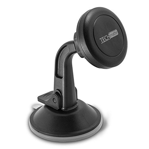 TechMatte Car Phone Mount Magnetic-Dashboard Mounted Car Phone Holder-Universal Smartphone Compatibility with Strong Magnetic Technology (Black), Portable Electronic Device Mount - Image 1