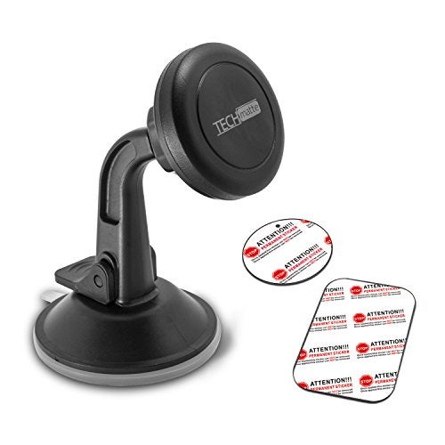 TechMatte Car Phone Mount Magnetic-Dashboard Mounted Car Phone Holder-Universal Smartphone Compatibility with Strong Magnetic Technology (Black), Portable Electronic Device Mount - Image 2