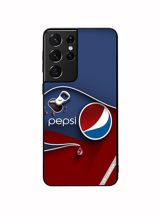 VR CREATIVE Protective Case Cover For Samsung Galaxy S21 Ultra 5G Pepsi Design Multicolour - Image 1