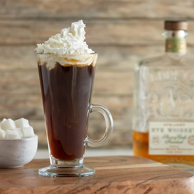 PrimeWorld 350ml - Set of 2 Pcs Glass Coffee Mugs – Clear Coffee Cups with Handles | Perfect for Latte, Cappuccino, Espresso, Tea & Hot Beverages - Image 2