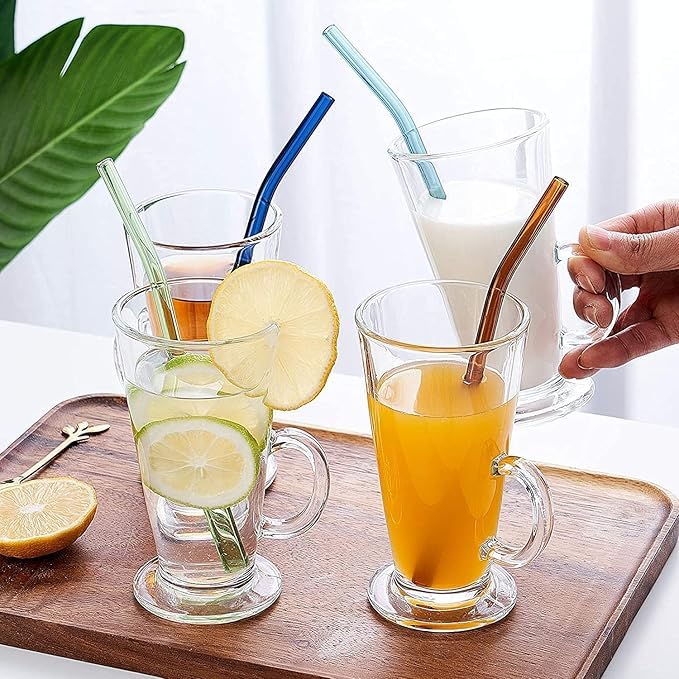 PrimeWorld 350ml - Set of 2 Pcs Glass Coffee Mugs – Clear Coffee Cups with Handles | Perfect for Latte, Cappuccino, Espresso, Tea & Hot Beverages - Image 5