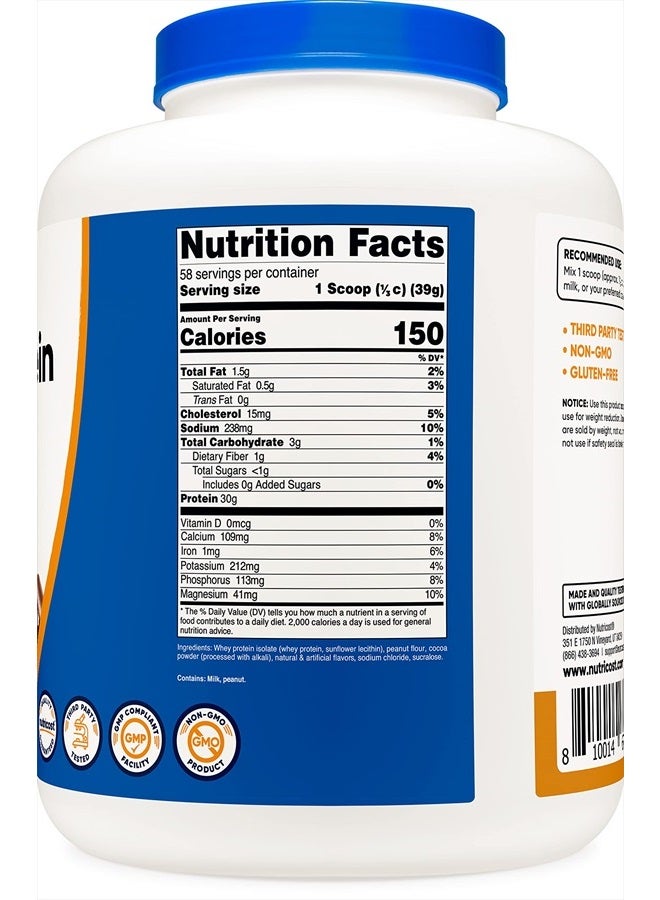 Nutricost عزل بروتين مصل اللبن (زبدة الفول السوداني بالشوكولاتة، 5 أرطال) مسحوق بروتين - Image 4