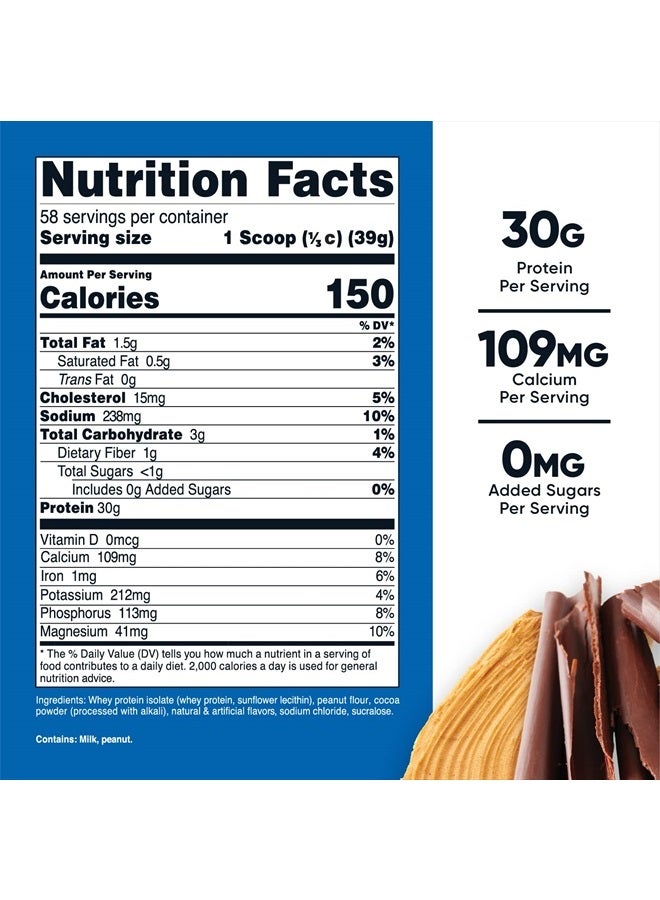 Nutricost عزل بروتين مصل اللبن (زبدة الفول السوداني بالشوكولاتة، 5 أرطال) مسحوق بروتين - Image 2