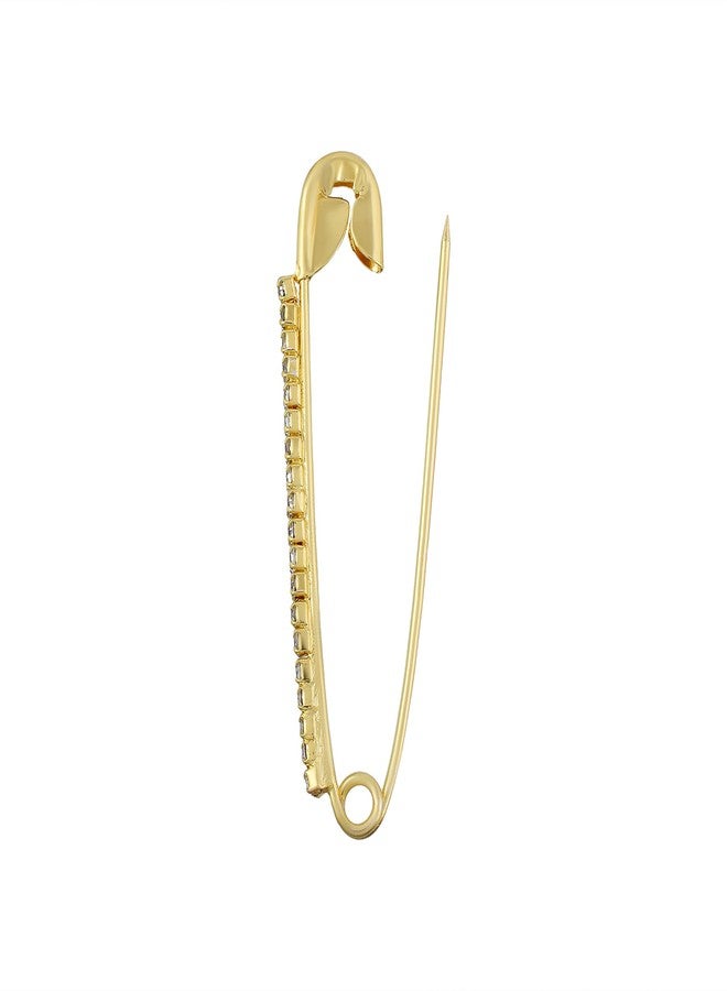 Memoir Goldplated Imitation Diamond Dupatta Sareepin Women Clothing Accessory (Pack of 12 Pins) (SPRM6585) - Image 4