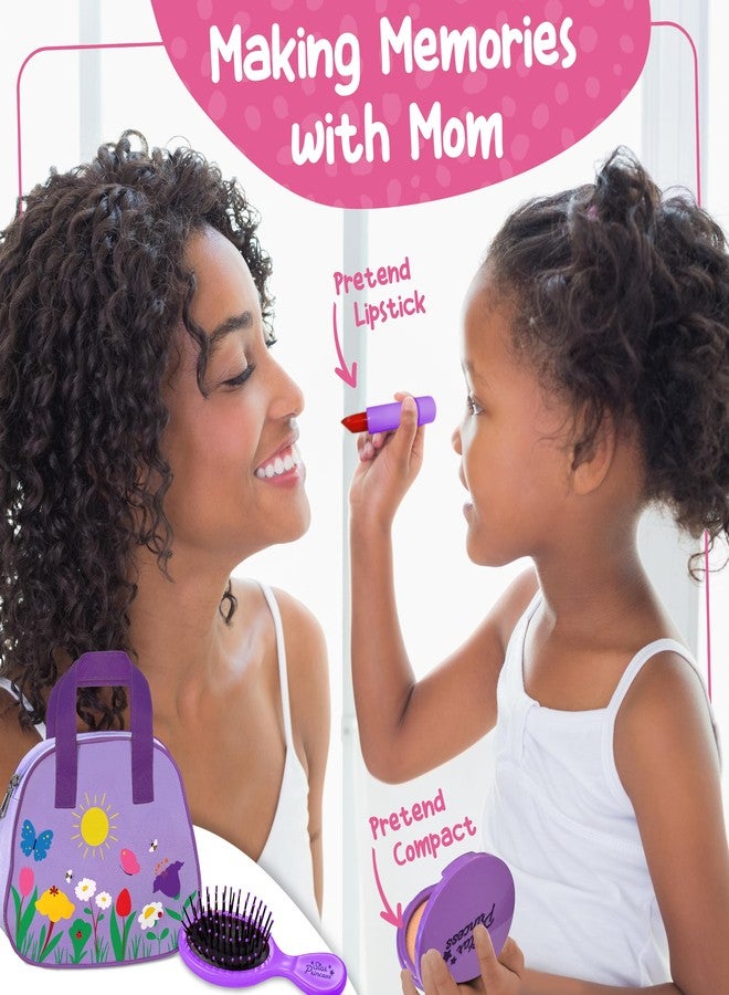 Star Princess Play Purse for Toddlers with Accessories, Toddler Girl Toys 1 2 3 Years Old with Pretend Makeup, Keys, Smartphone, Toddler Toy Purse for Little Girls - Birthday Gift for Toddlers Girls Ages 2-3 Purple - Image 4