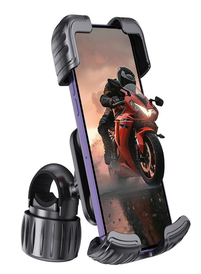 aceyoon Bike Cell Phone Holder, Phone Holder for Motorcycle, Bicycle Phone Mount Bike Phone Holder Handlebar Scooter Phone Clip for iPhone Air 17 Pro Max,16 15 Pro Max, More 4.7 to 6.8" Smartphones - Image 1