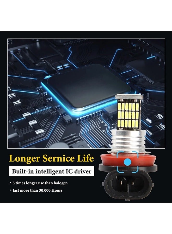 MUNTAQI 2PCS Fog Light H7 LED Bulb H8 H9 H11 9005 9006 LED 4014 Chips 45SMD Lens 12V Car Lamps Driving Auto Lamp Super Bright - Image 4