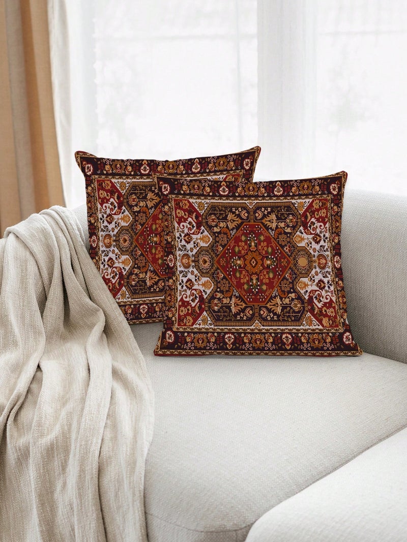 زينة رمضان طقم أغطية وسائد 2 قطع مقاس 45 × 45 سم بتصميم شرقي تقليدي - Image 3