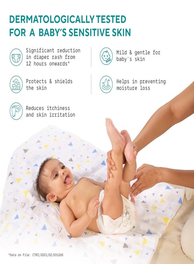 EQUALSTWO by Zydus Baby Diaper Rash Ointment With Zinc Oxide, 100% Natural Anti Rash for Babies, Nappy Rashfree for New Born, PH 5.5, Hypoallergenic Dermatologically Tested, 50gm (Pack of 1) - Image 3
