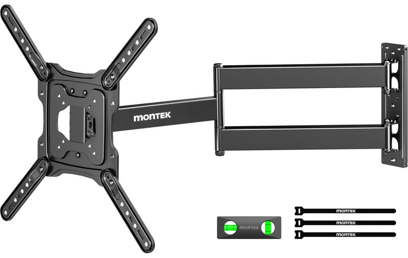 monTEK Long Arm TV Wall Mount for Most 23-65 Inch TVs, 29 Inch Long Extension TV Mount Swivel and Tilt, Full Motion Wall Mount Tv Bracket Fit Max VESA 400 x 400mm, Up to 77 lbs - Image 1