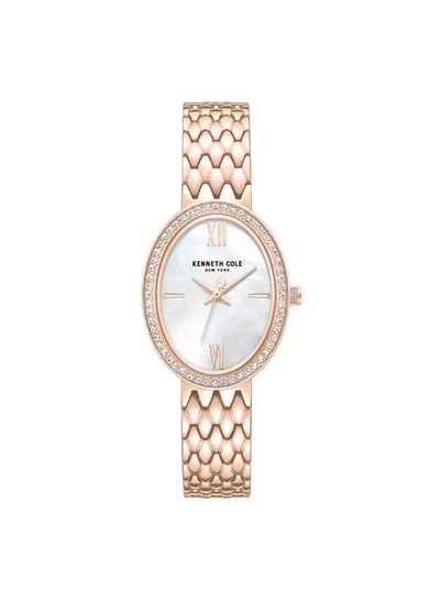 Kenneth Cole New York Upper East Side Women's 25mm Quartz Watch with White Mother-of-pearl Dial & Stainless Steel Bracelet