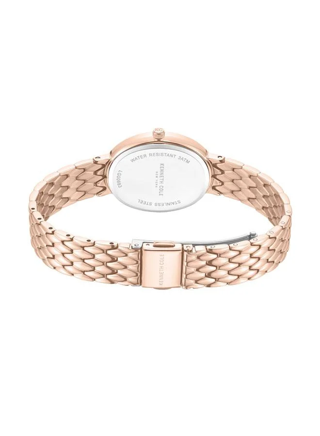 Kenneth Cole New York Upper East Side Women's 25mm Quartz Watch with White Mother-of-pearl Dial & Stainless Steel Bracelet