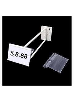 Generic 50 Pcs Clear Plastic Bucket Clip Labels For Baskets, Metal Rack Price Labels, Storage Bin Labels, Merchandise Sign Display  - Image 4