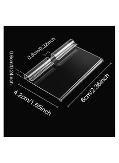 Generic 50 Pcs Clear Plastic Bucket Clip Labels For Baskets, Metal Rack Price Labels, Storage Bin Labels, Merchandise Sign Display  - Image 5