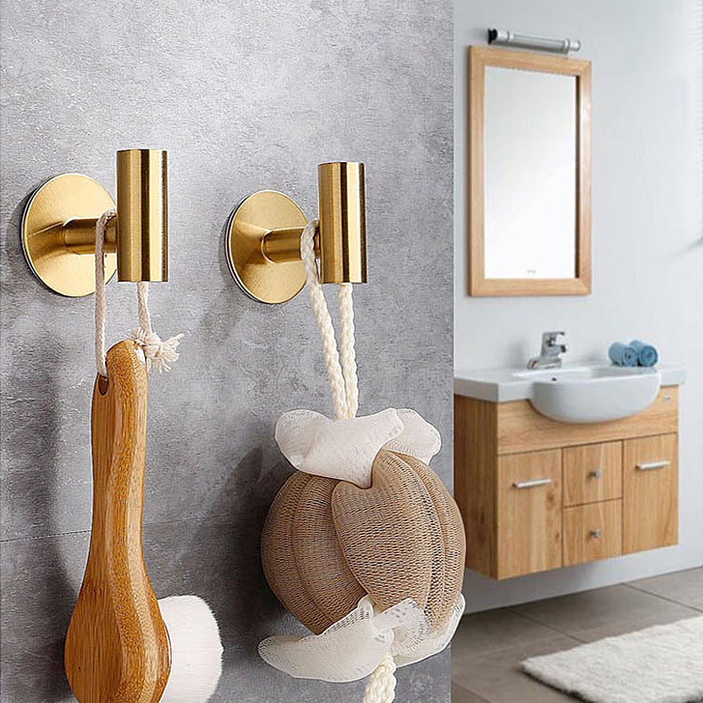 Wall Metal Coat Hook Single Hook Bathroom Clothes Towel Stainless Steel Hook Punch-Free Coat Hook - Image 3