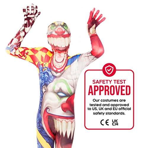 Morphsuits Clown Costume for Kids Killer Clown Halloween Outfit for Boys Fun Circus DressUp Medium - Image 5